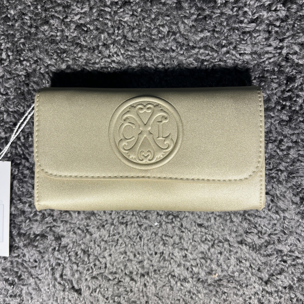 cxl by christian lacroix Park Smooth Small Clutch Wristlet Gold